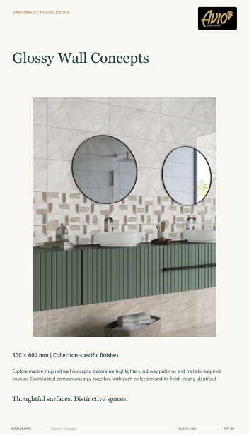 Glossy wall concepts catalogue cover