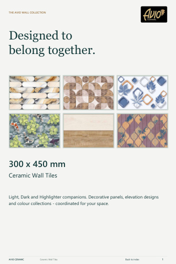 Ceramic wall tiles catalogue cover