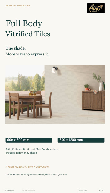 Full body tiles catalogue cover