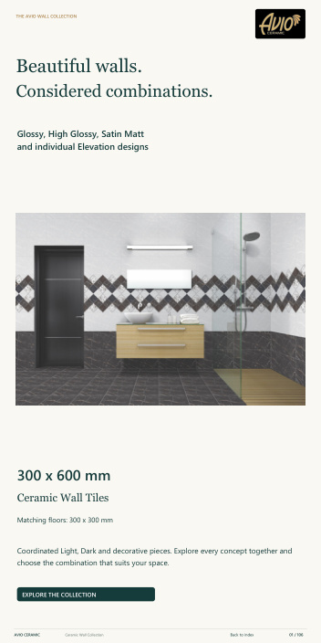 Ceramic wall tiles catalogue cover