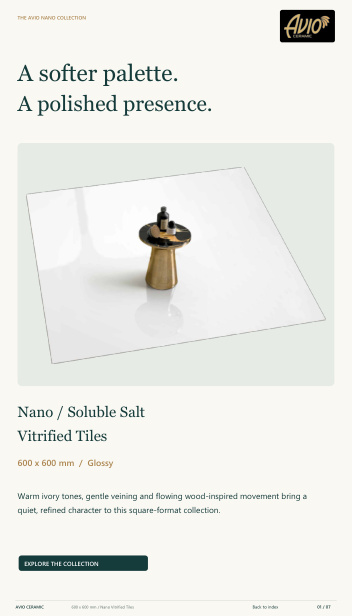 Nano vitrified tiles catalogue cover